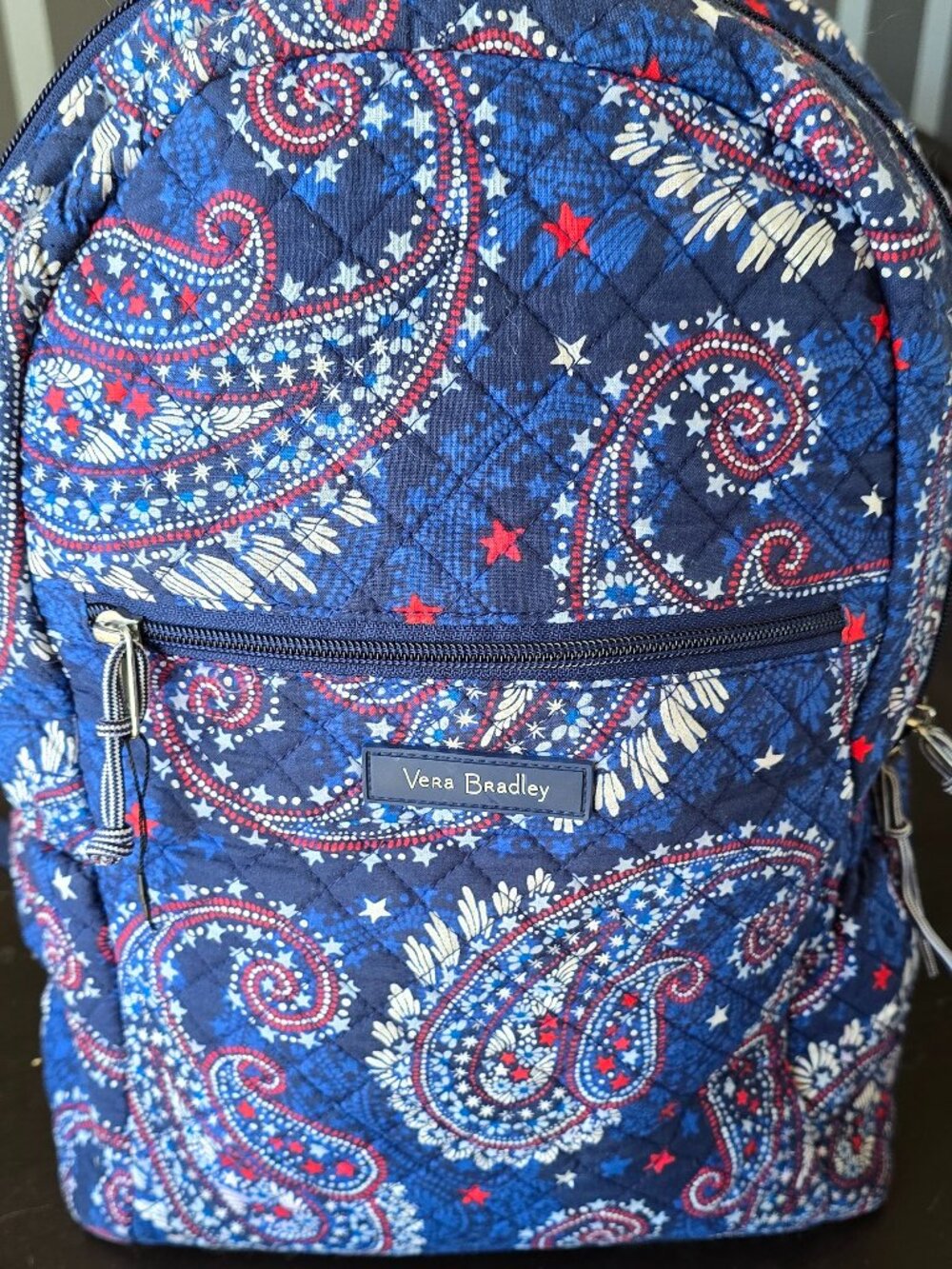 ​🇺🇸RARE Vera Bradley Stars and Stripes Backpack EUC Patriotic Paisley RETIRED